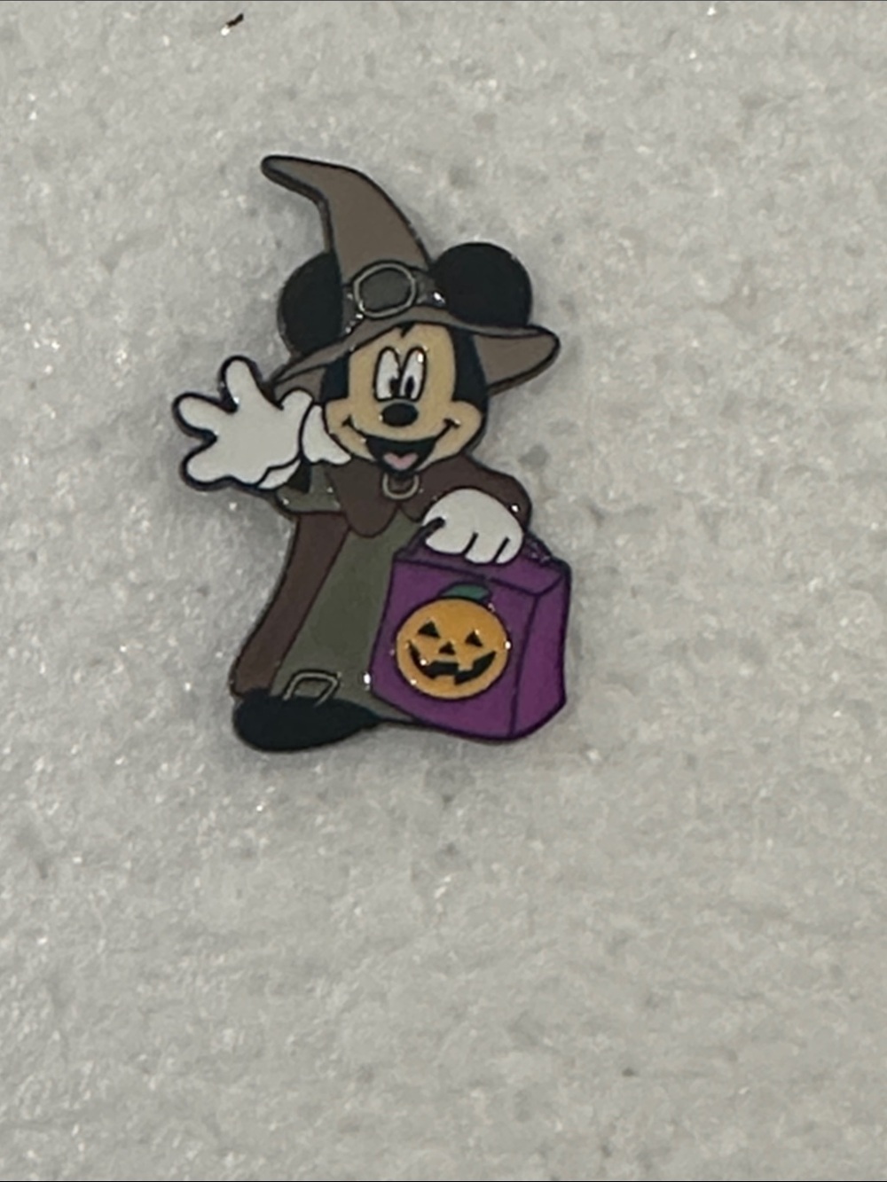 Disney Mickey Mouse Wizard Enamel Pin in Black, Brown and Purple